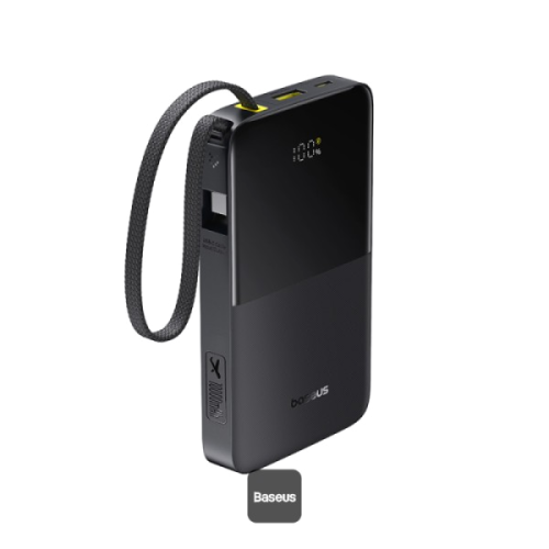 بطارية متنقل 10000 مع كيبل مدمج تايب سي 22.5 واط B...