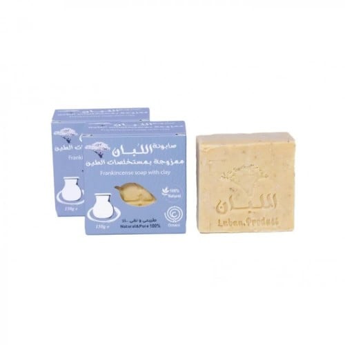 صابون لبان الذكر بمستخلصات الطين