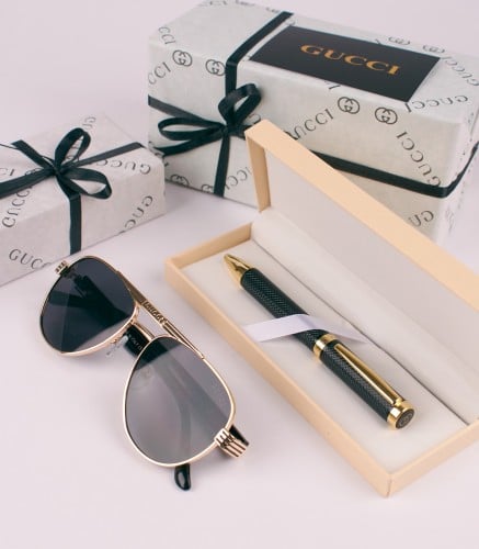 نظارة مع قلم وتغليف مجانا