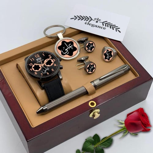 بوكس طقم ساعه بالاسم