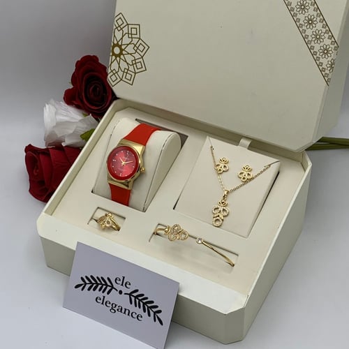 طقم ساعه نسائيه