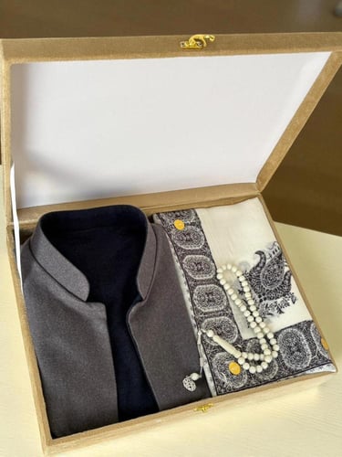 طقم سديري سبحه شماغ كشميري