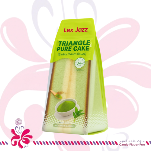 كيك بيور مثلثة بنكهة أوراق الشعير من Lex Jazz.