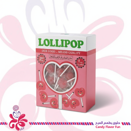 مصاصات الصباح لولي بوب بنكهة الكرز على شكل قلب 200...