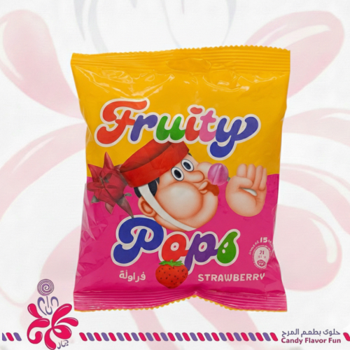 حلوى مصاص فروتي بوبس بنكهة المانجو من غندور 15*129...