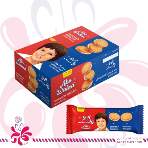 بسكويت أبو ولد فانيليا 12 قطعة