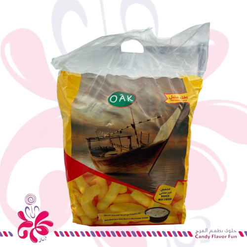 بفك الذرة المنفوخة بنكهة الجبن المتبل من OAK: