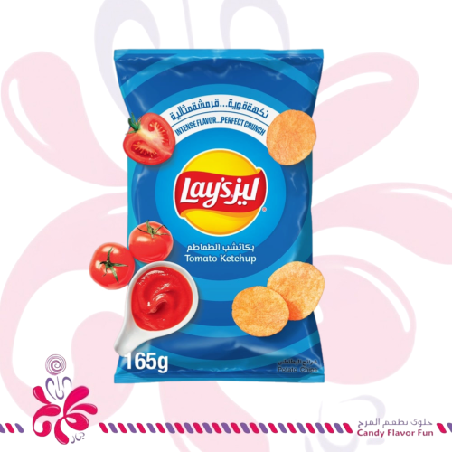 ليز رقائق البطاطس كاتشب الطماطم 165 جم