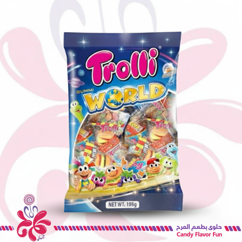 حلوى جيلي ترولي جومي وورلد 202جم