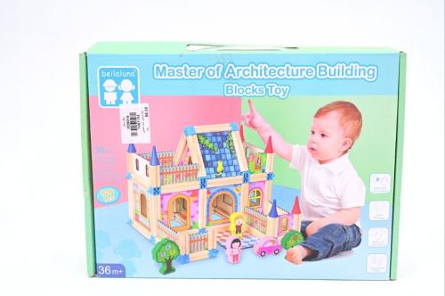 لعبة أطفال خشبية بناء وعمارة منزل