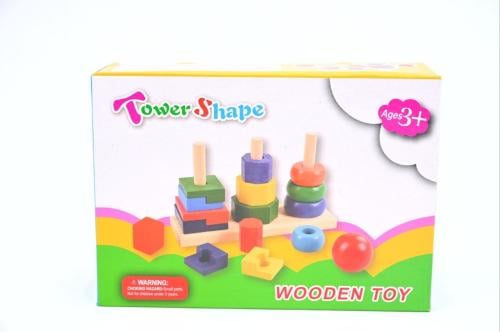 طقم لعبة خشبية تعليمية