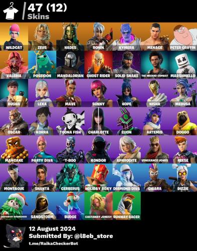 حساب وايلدت كات + ٤٧ سكن+٥٦ اساسي يربط