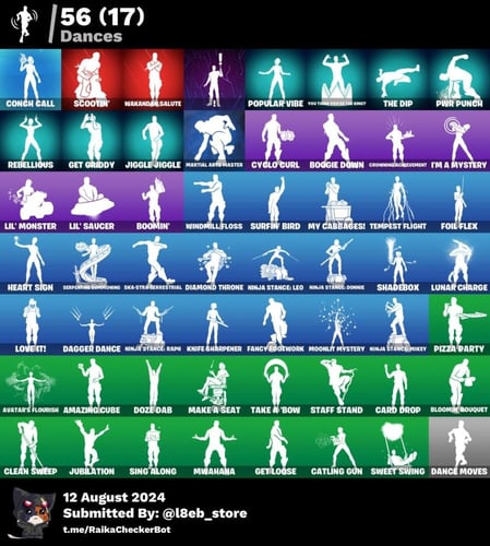 حساب وايلدت كات + ٤٧ سكن+٥٦ اساسي يربط