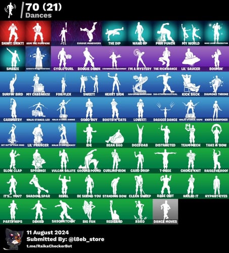 حساب ٤٨سكن+٧٠ رقصة + سكن الاكسبوكس النادر