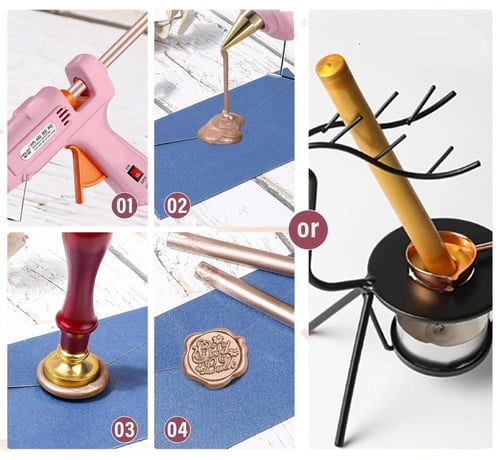 اعواد الشمع لمسدس الغراء لون ذهبي