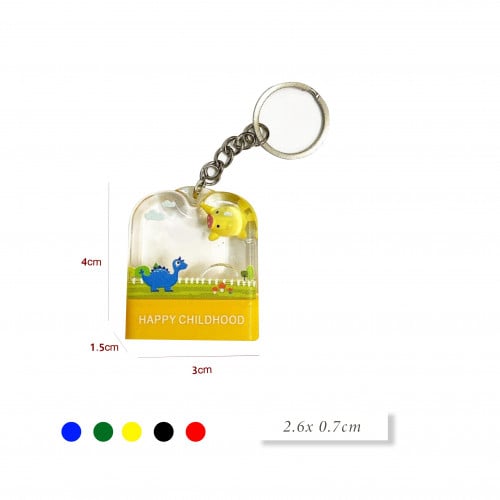 ختم شكل مائي مع ميدالية صغير - أصفر