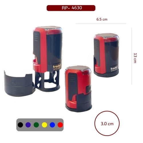 ختم TROTAD اتوماتيك دائري 3 cm أحمر