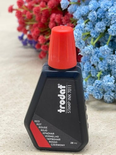 حبر أختام التاريخ احمر (28 ملم)