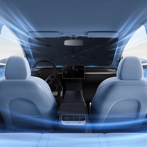 بيسوس حامية شمسية للسيارة CoolRide أسود