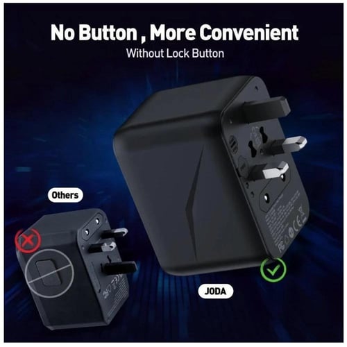 جودا شاحن سفر Tour 20W بثلاث منافذ USB – أسود