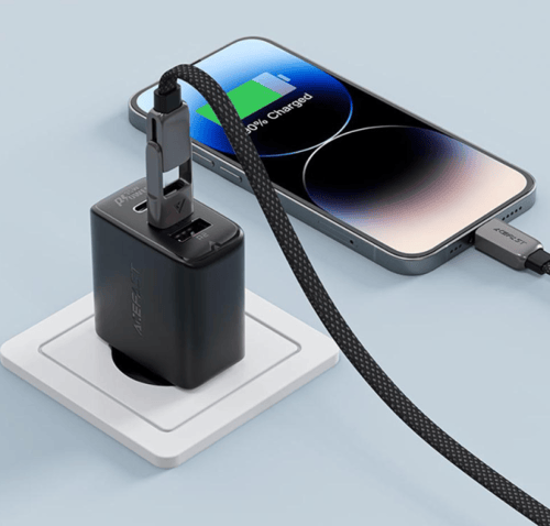 AceFast - كيبل C13-04 يو اس بي وتايب سي الى تايب س...