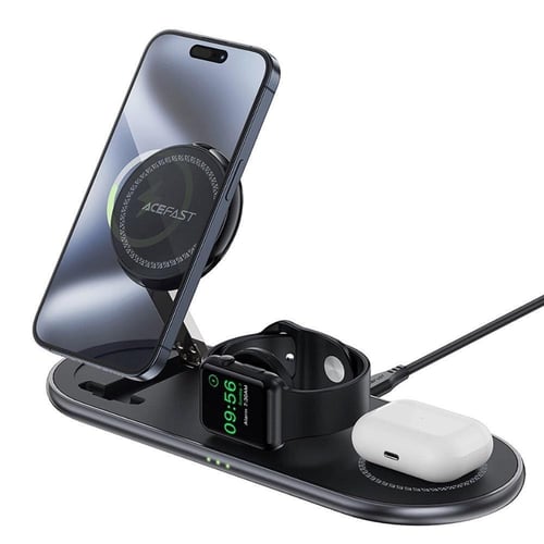 Acefast منصة شحن مكتبية 3 بواحد Qi2