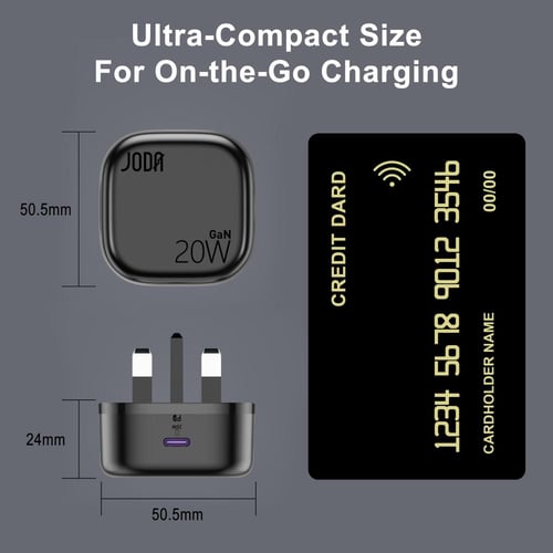 جودا فولت بود شاحن 20 واط USB-C – أسود