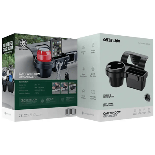 منظم نافذة السيارة جرين ليون - أسود