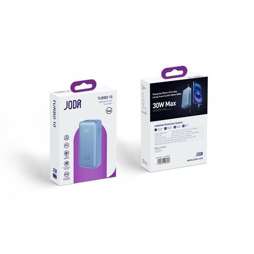 جودا TURBO 10 باور بانك 30 واط 10000mAh مع شاشة –...