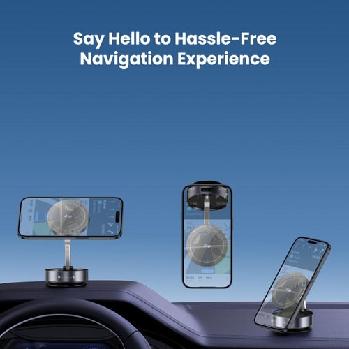 Drip حامل جوال مغناطيسي بالشفط اليدوي – أسود