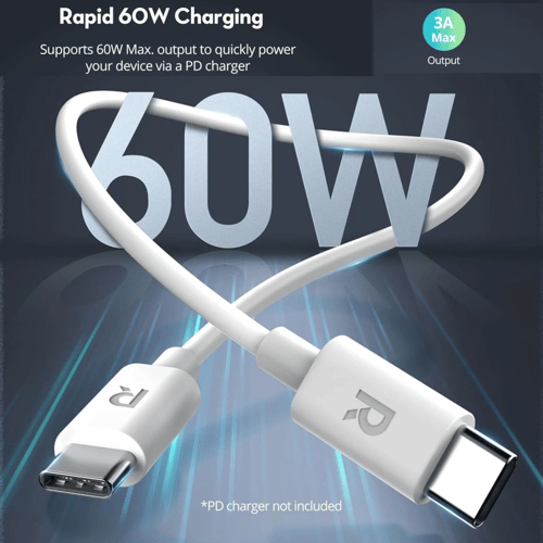 راف باور كابل USB-C إلى USB-C بطول 1 متر – 60 واط