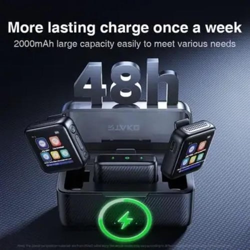 ارتاكو مايكاس K9 ميكروفون لاسلكي مزدوج مع شاشة LCD...