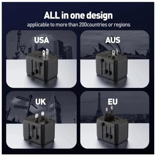 جودا شاحن سفر Tour 20W بثلاث منافذ USB – أسود