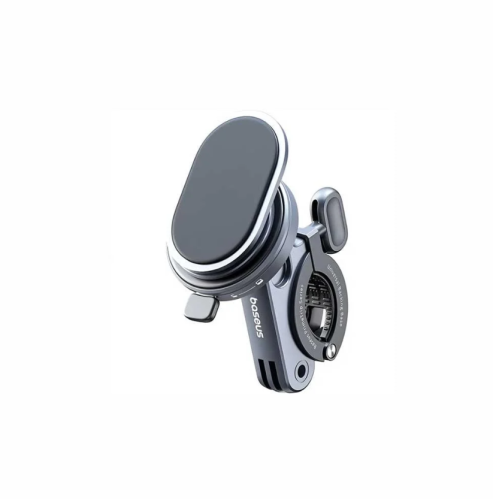 ستاند جوال بيسوس برايم للدراجة مع مسكة - اسود