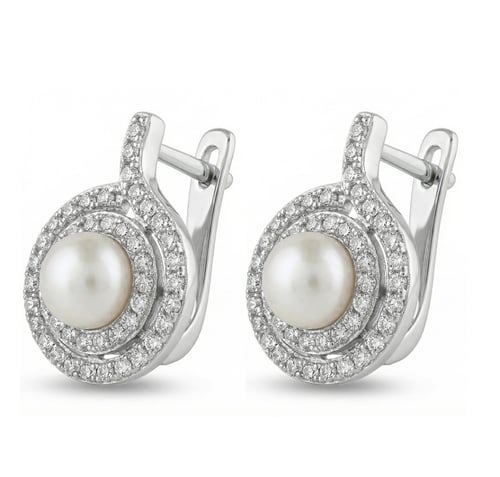 طقم قطرة الندى - طقم لؤلؤ طبيعي زراعي - فضة عيار 9...