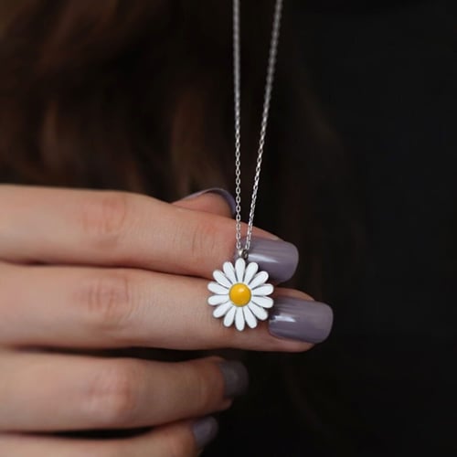 قلادة فضة 925 قلادة ياسمينة اللون الفضي