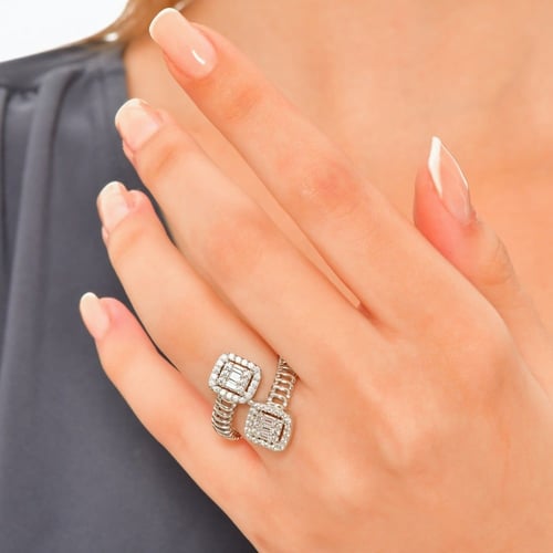 خاتم رؤية فضة نسائي