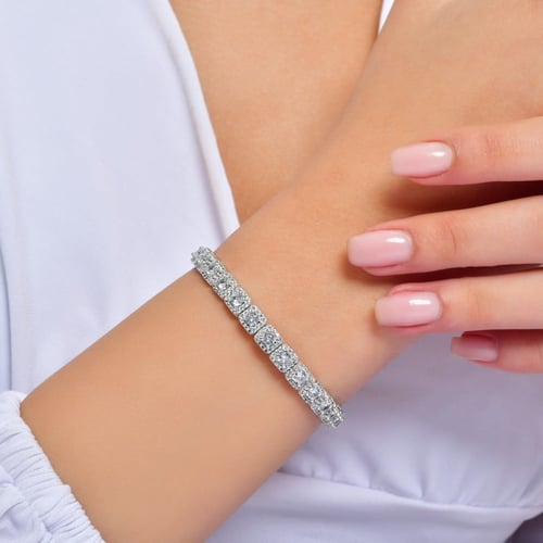 بنجرة فضة عيار 925 مرصعة بأحجار زيركون ماسية - بنج...