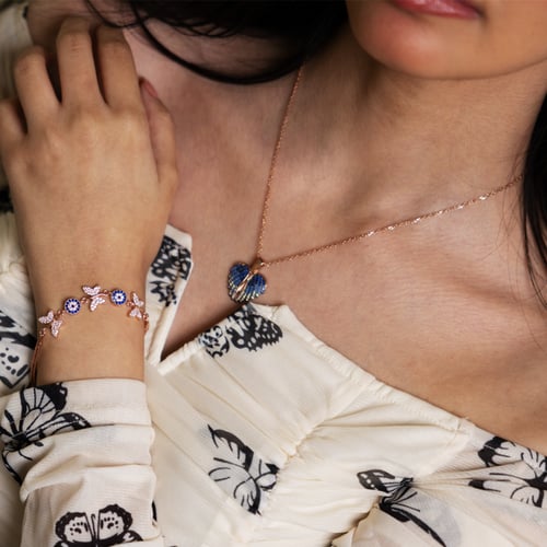 مجموعة طقم ، سلسال مخصص بالاسم مع اسوارة ، طقم نات...