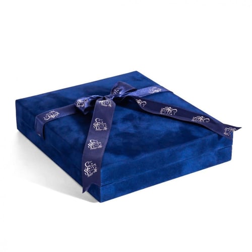 طقم مجوهرات فضة عيار 925 - أحجار زرقاء - طقم باغيت