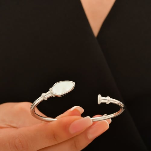 بنجرة فضة عيار 925 وأحجار الزيركون الماسية - بنجرة...