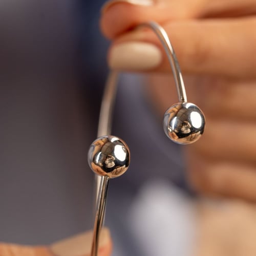 أسوارة نسائية فضة عيار 925 مطلية ذهب - بنجرة المحب...