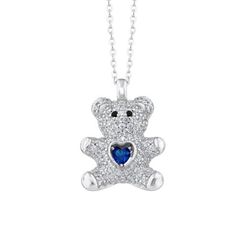 قلادة نسائية فضة عيار 925 بأحجار الزيركون الماسية...