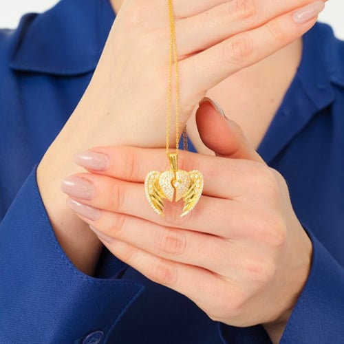 سلسال بالاسم فضة عيار 925 مطلي ذهب - سلسال تالة