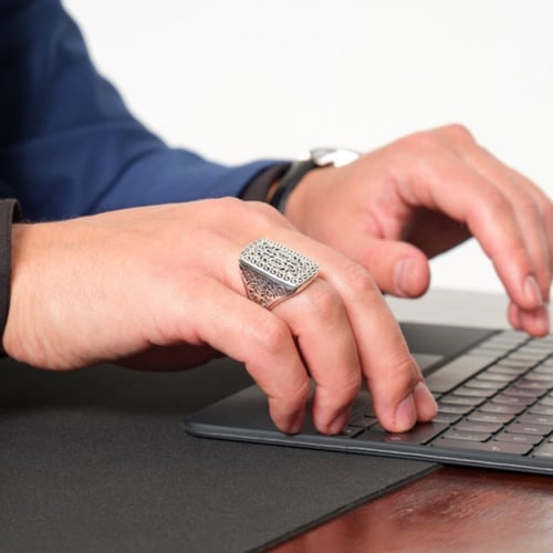 خاتم رجالي فضة عيار 925 - خاتم السلطان