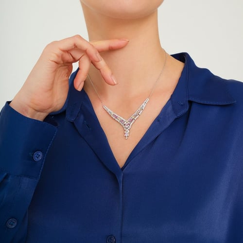 سلسال نسائي فضة عيار 925 - سلسال ملاك