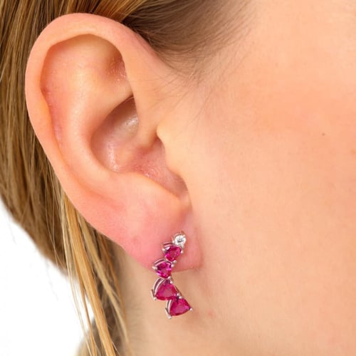 حلق ابحار - حلق فضه عيار 925 مطلي ذهب