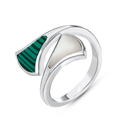 خاتم نسائي فضة عيار 925 مرصع بأحجار زركون - خاتم ا...