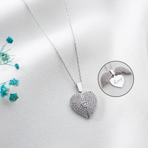 سلسال ريفان فضي - سلسال بالاسم فضة عيار 925 مطلي ب...