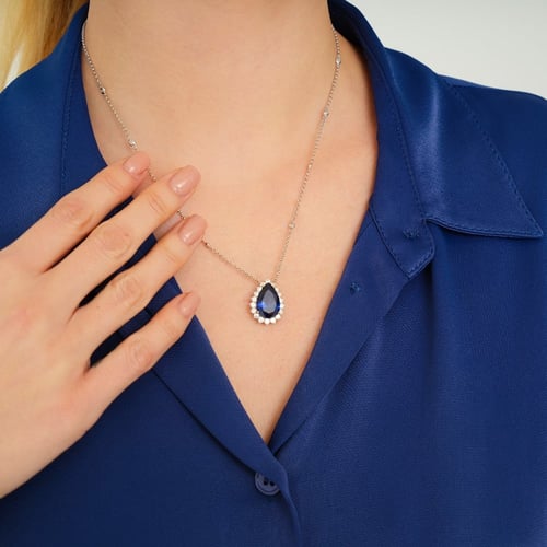 قلادة فضة نسائية عيار 925 - قلادة سكون